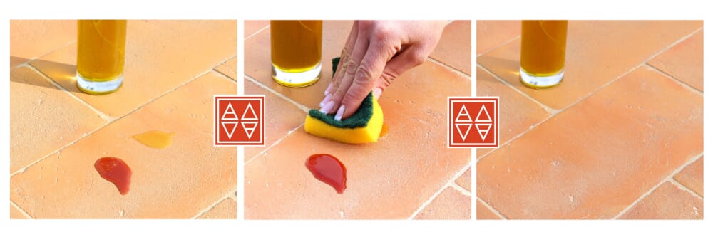 rimuovere olio dal cotto